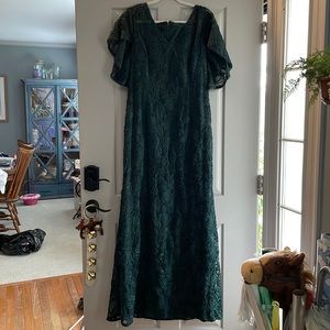 Dusty emerald gown